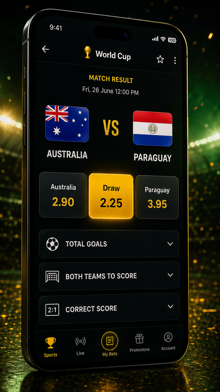 World Cup Bet: Australia Screenshot